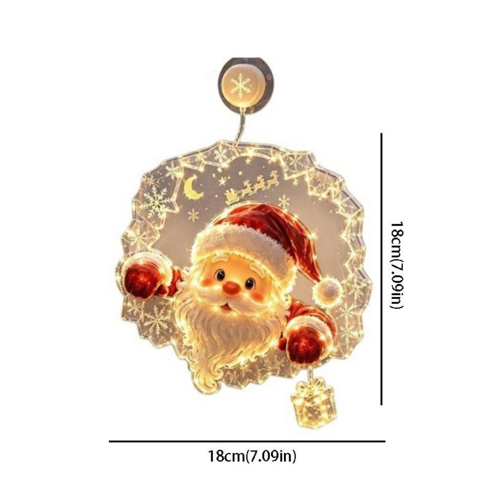 Suction Cup Christmas Window Lights Hanging Window Decorations  Home Party Decorations
