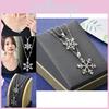 Elegant Korean Double Layer Snowflake Necklace For Women Fashion Accessory