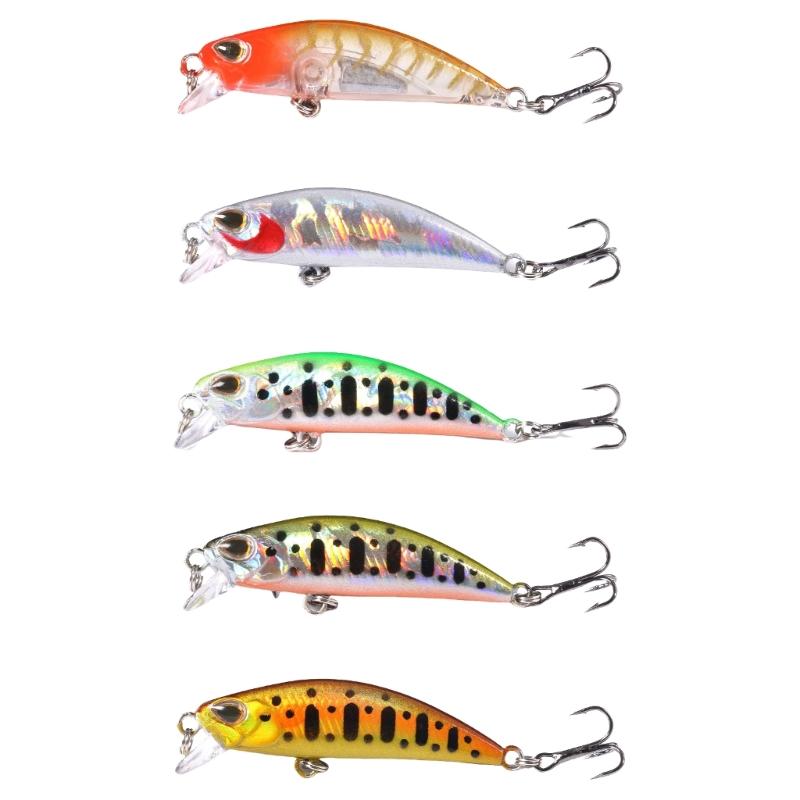 5Pcs Fishing Baits Crankbait Wobbler Topwaters Artificial Hard Baits Topwaters Artificial Wobbler Swimbaits Enduring
