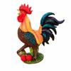 Resin Cockerel Figurine Colorful Decorative Statue Fadeproof for Festive Styling