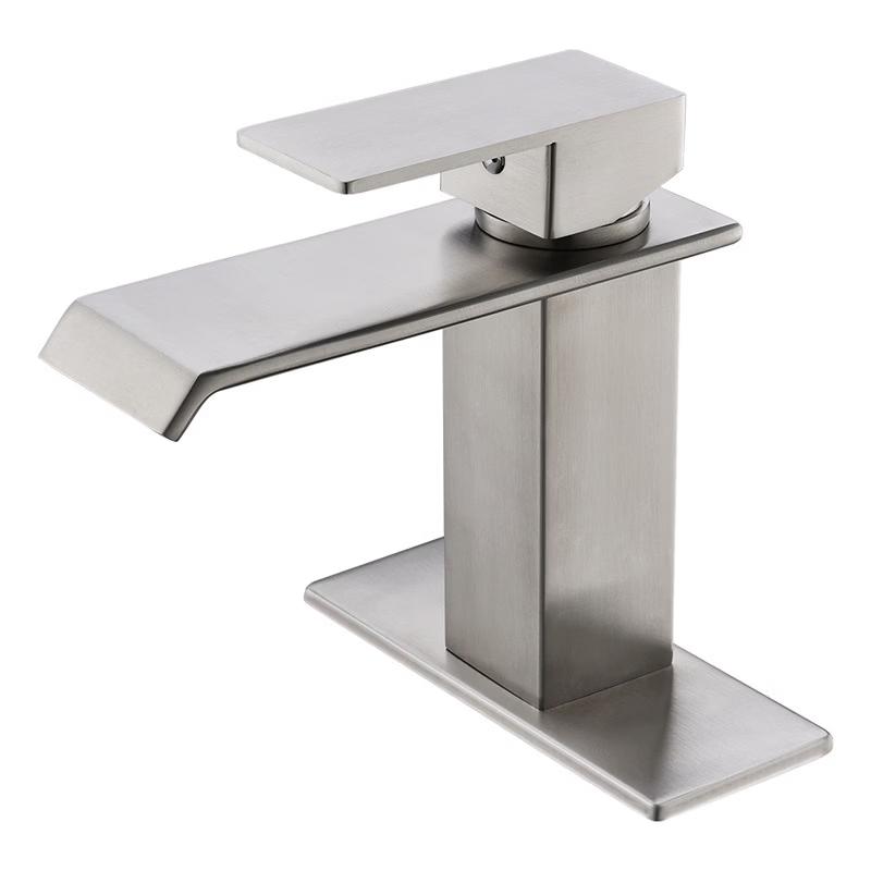 

TLXT Brushed Stainless Steel Waterfall Basin Faucet