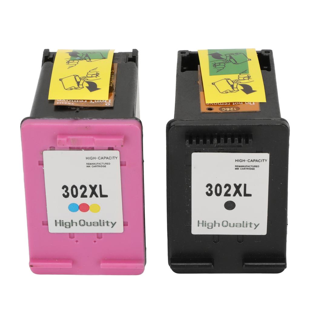 2Pcs 302XL Print Cartridge High Density Sponge Durable ABS Widely Compatible Inkjet Cartridge for Envy Officejet