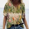 Fashion Woman Blouse 2024 Butterfly Print Short Sleeve Tees Tops Summer Casual Women's T Shirt Oversized Female Y2k Clotheing
