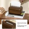 Ins Style Imitation Wood Grain Tissue Box Anti Slip Napkin Dispenser  Coffee Table