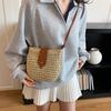 Summer Casual Straw Woven Crossbody Bag: Simple Vacation Style for Women