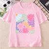 Trendy Boho Floral TShirt Unisex Flower Graphic Tshirt Cute Spring Garden Botanical Top Summer Unisexs Round Neck Printed