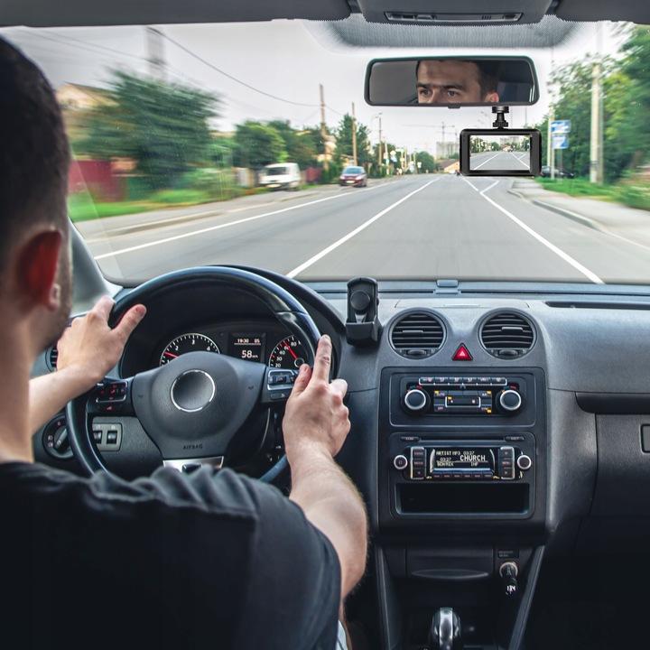 Wideorejestrator Samochodowy + Kamera Cofania Z Wyświetlaczem Dash Cam Hdr