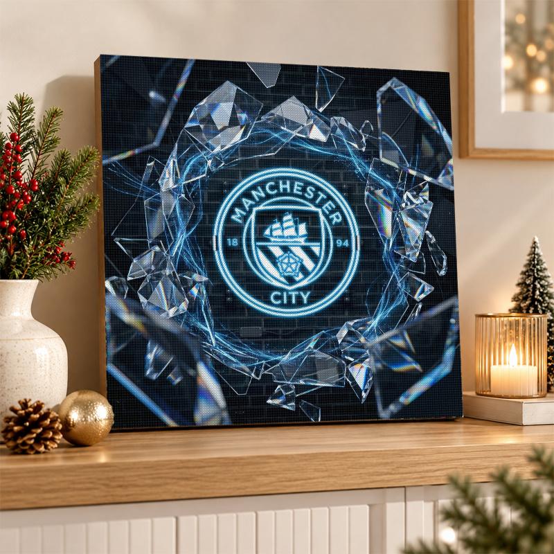 Manchester City Diamond Painting Kit 5D Full Drill DIY Diamond Mosaic Wall Art Home Decor