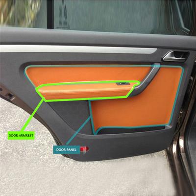 4pcs Microfiber Leather Interior Door Panel / Door Armrest Cover Trim For VW Touran 2006 2007 2008 2009 2010 2011 2012 -
