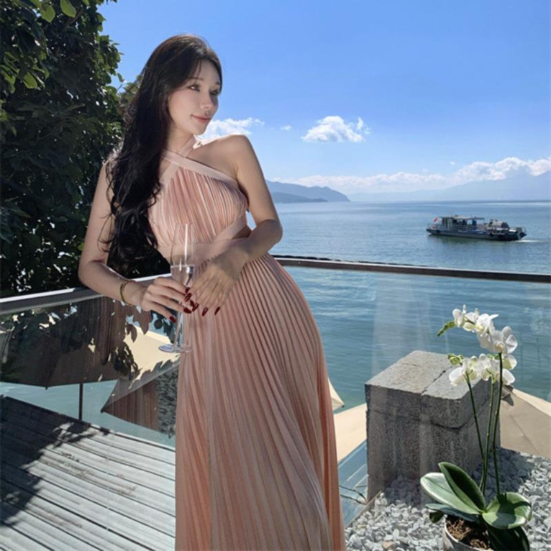 Geburtstag Leichtes Kleid Damen Strandurlaub Strandkleid Hochwertiges Kleid Kann für Partys getragen werden