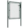 Vidaxl Brama Ogrodowa Stalowa 100X75 Cm Zielona