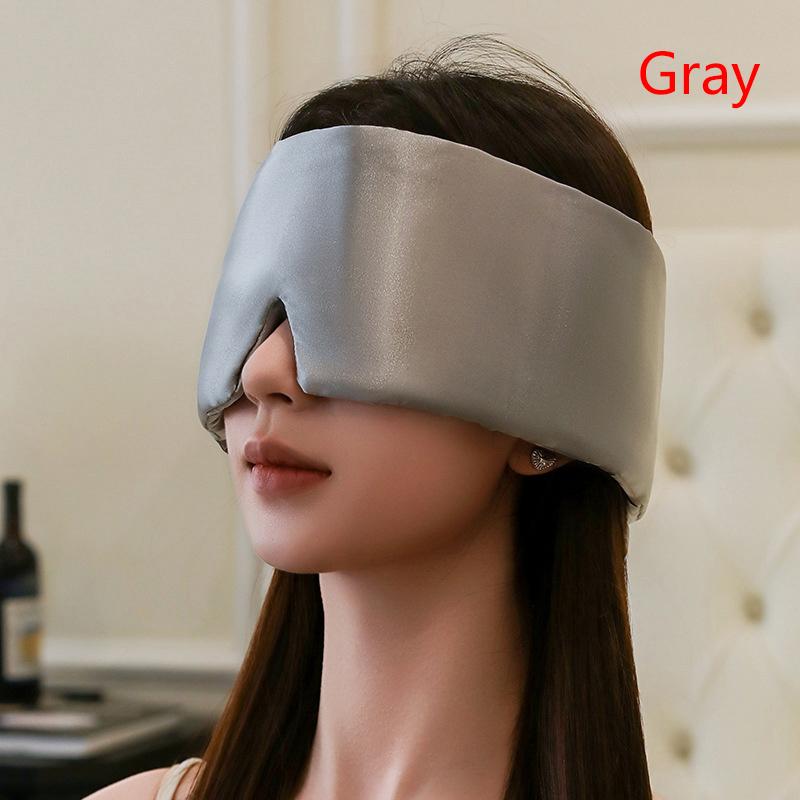 Soft Ice Silk Eye Mask Padded Sleeping Aid Light Blocking Travel Eyepatch for Improved Sleep Comfortable Sleep Mask Patch Slaapm