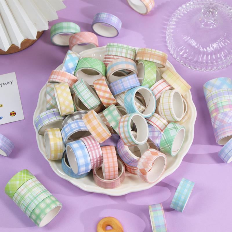 60 Rolls Striped Washi Tapes Korean Stationery Masking Tape Journaling Adhesive Decorative School Supplies