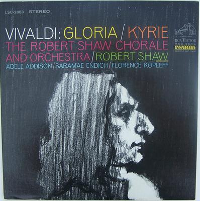 LP Record ANTONIO VIVALDI, THE ROBERT SHAW CH - Gloria / Kyrie LSC2883 RCA Victor Red 1966 US Classical Used