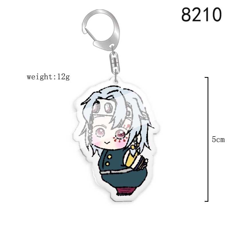 Demon Slayer Kimetsu No Yaiba Nekonečný hrad Akrylový přívěsek na klíče Doplňky Přívěsek na tašku Kochou Shinobu Akční figurka Model Hračky