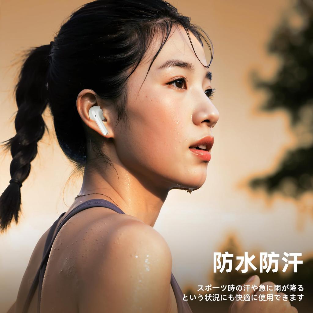 YJJC Bluetooth Wireless Instant Fast Compact and with LED Perfect for Web and Compatible with iPhone and Android Earbuds, Connection, Hi-Fi, Type-C