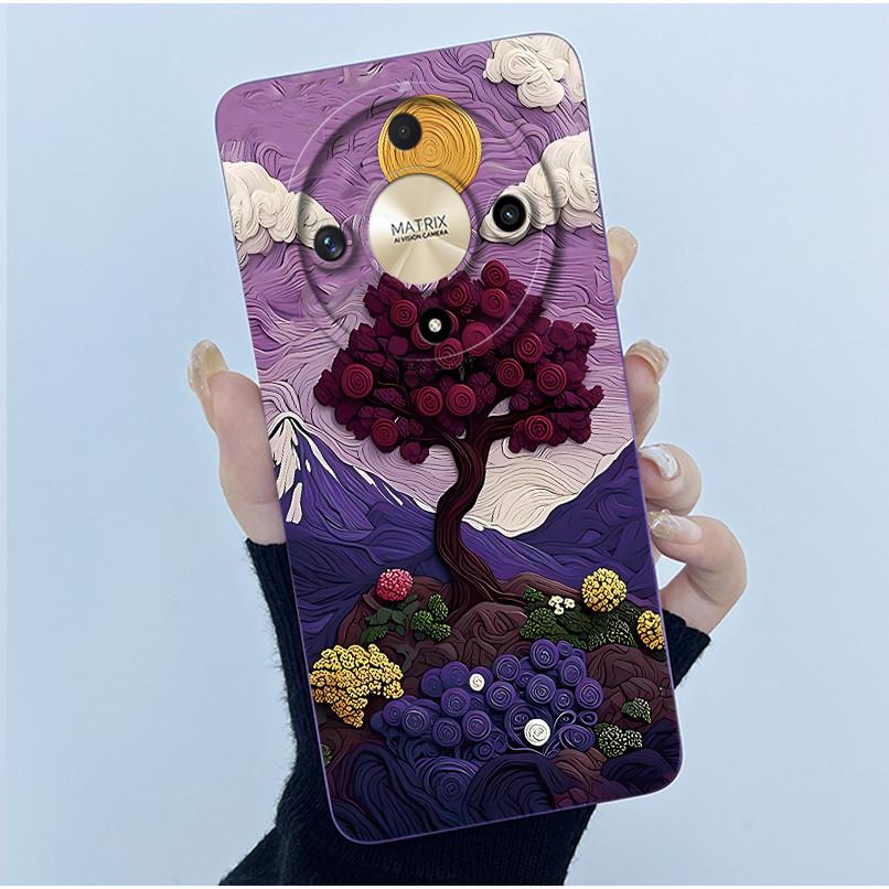 For Honor Magic5 Lite 5G Case Simplicity flower Silicone Soft Back Cases For Magic6 Lite 5G Cover Magic 5Lite 6Lite Bumper Shell