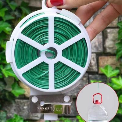 20M Gardening Plastic Steel Plant Twist Ties Support Reusable Waterproof Strapping Lines for Plant Support Home Storage Flexible
