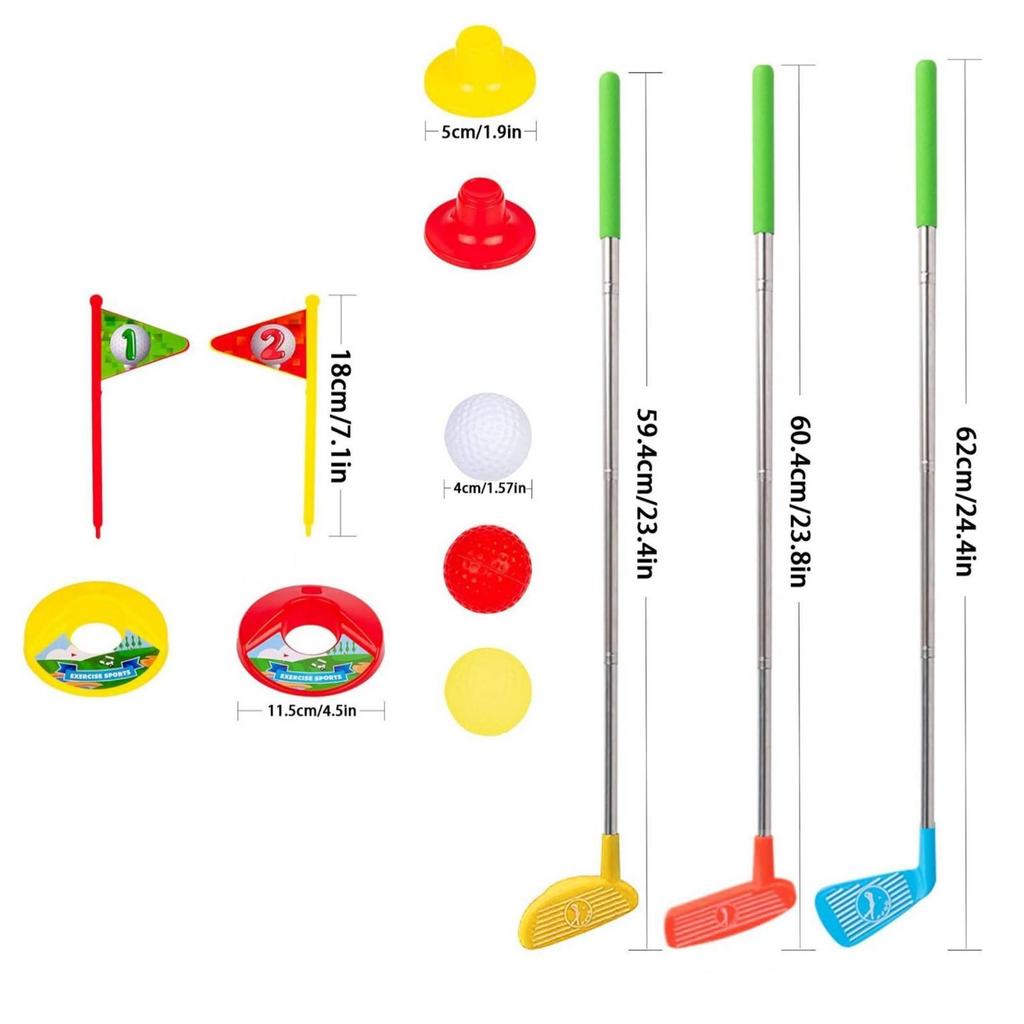 Golf Toy Set with Retractable Clubs Outdoor for Toddlers