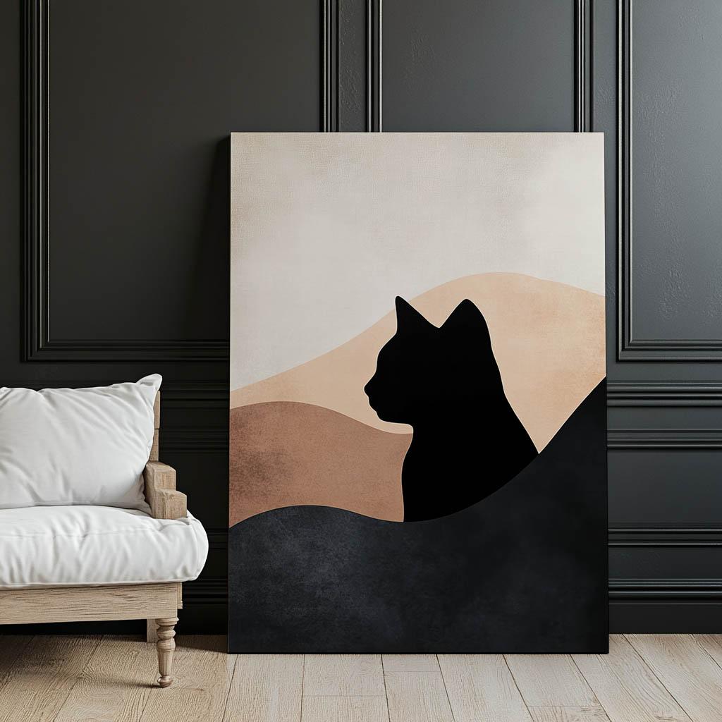 Kocie Wzgórza Kocie Wzgórza, 70X100 Cm, Rama Aluminiowa Czarna, Papier Matowy 230 Gsm
