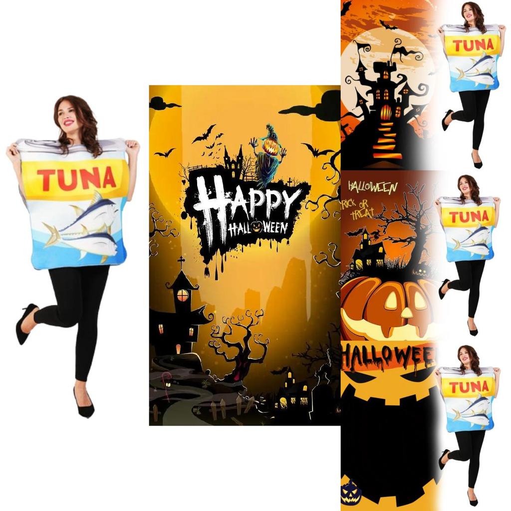 Seaside Tinned Tuna Halloween Costumes For Adults Cosplay Funny Stage Performance With Polyester Fabric