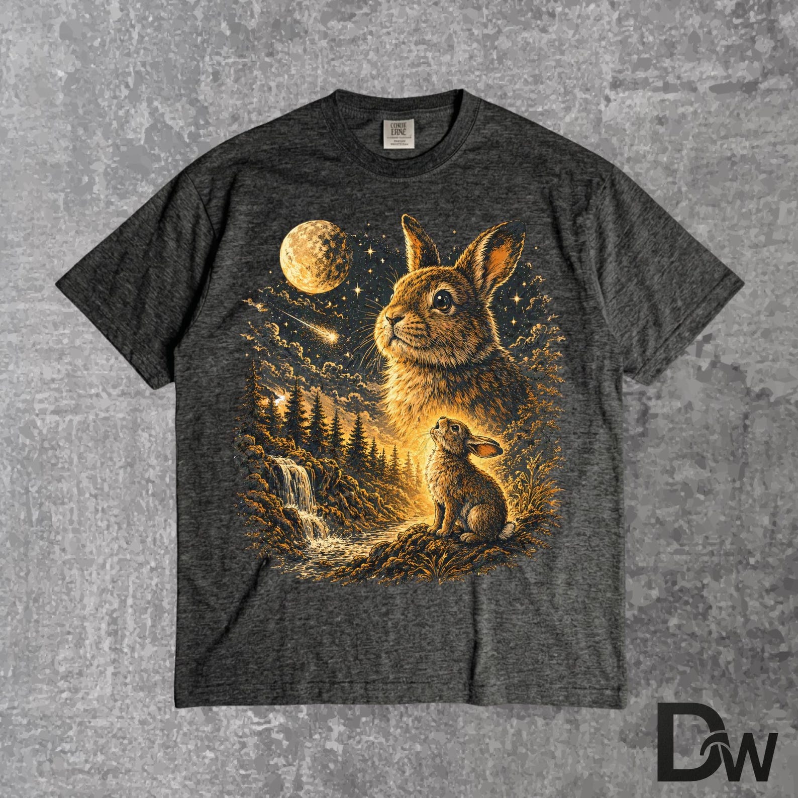 Bunny Howling to the Moon, Vintage Rabbit T Shirt, Funny Easter Bunny Tee, Silly Animal Graphic Shirt, 90s Retro Moon Rabbit Tee 4XL