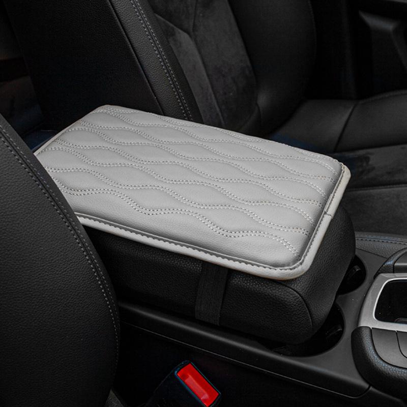 

Universal Leather Car Armrest Pad Auto Center Armrests Storage Box Mats Anti-fouling Waterproof Cushion Cover Armrest Protector чёрный