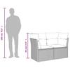 vidaXL 9 Piece Garden Sofa Set with Cushions Grey Poly Rattan