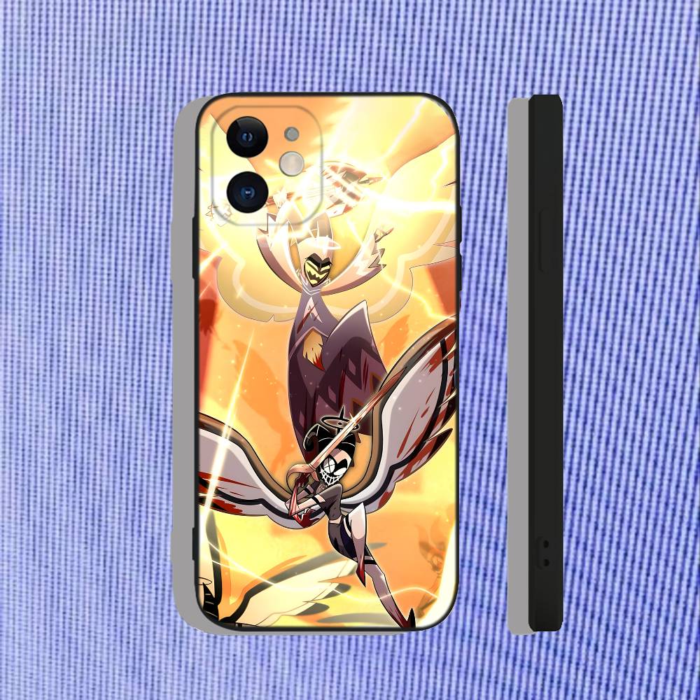

Lute H-HazbinS For iPhone 17,16,15,14,13,12,11,X,XR,Air,Pro,Max,Plus Soft Funda Black Phone Case iPhone15pro