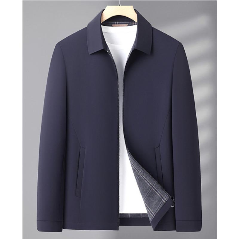 

Мужская новая осенне-зимняя мода с лацканами, деловая куртка для среднего возраста, мужская руководящая мужская одежда 5XL
