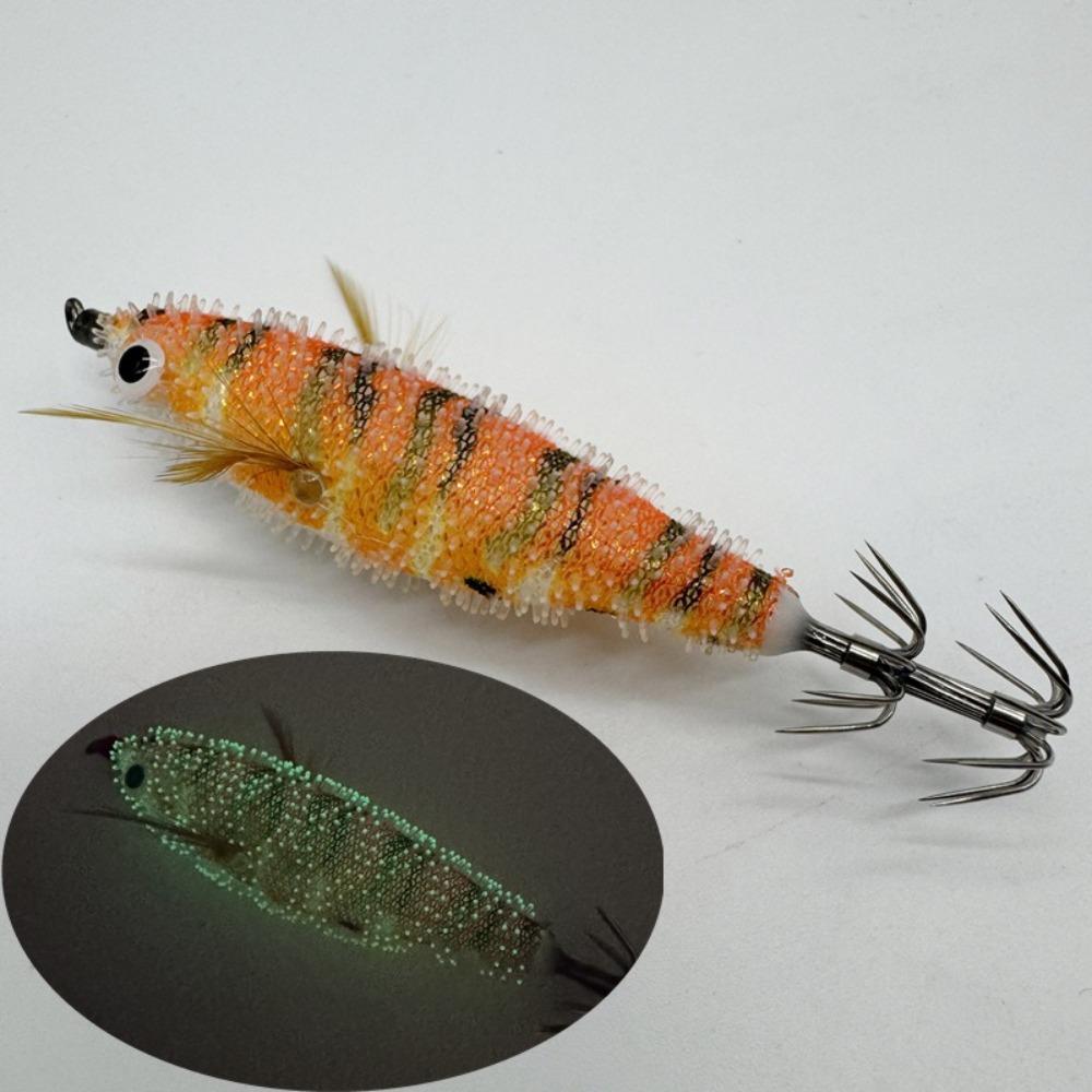 Simulation Wood Shrimp Lures Lifelike Octopus Lure 2025 Squid Hook