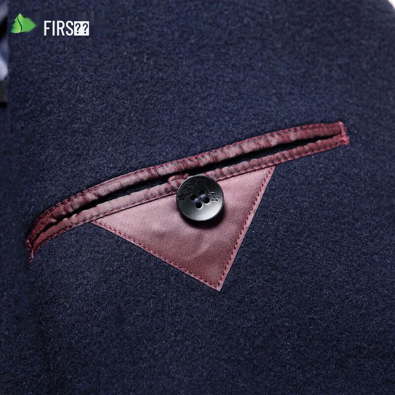 Shanshan Men's 100% Wool Double-faced Mid-Length Overcoat