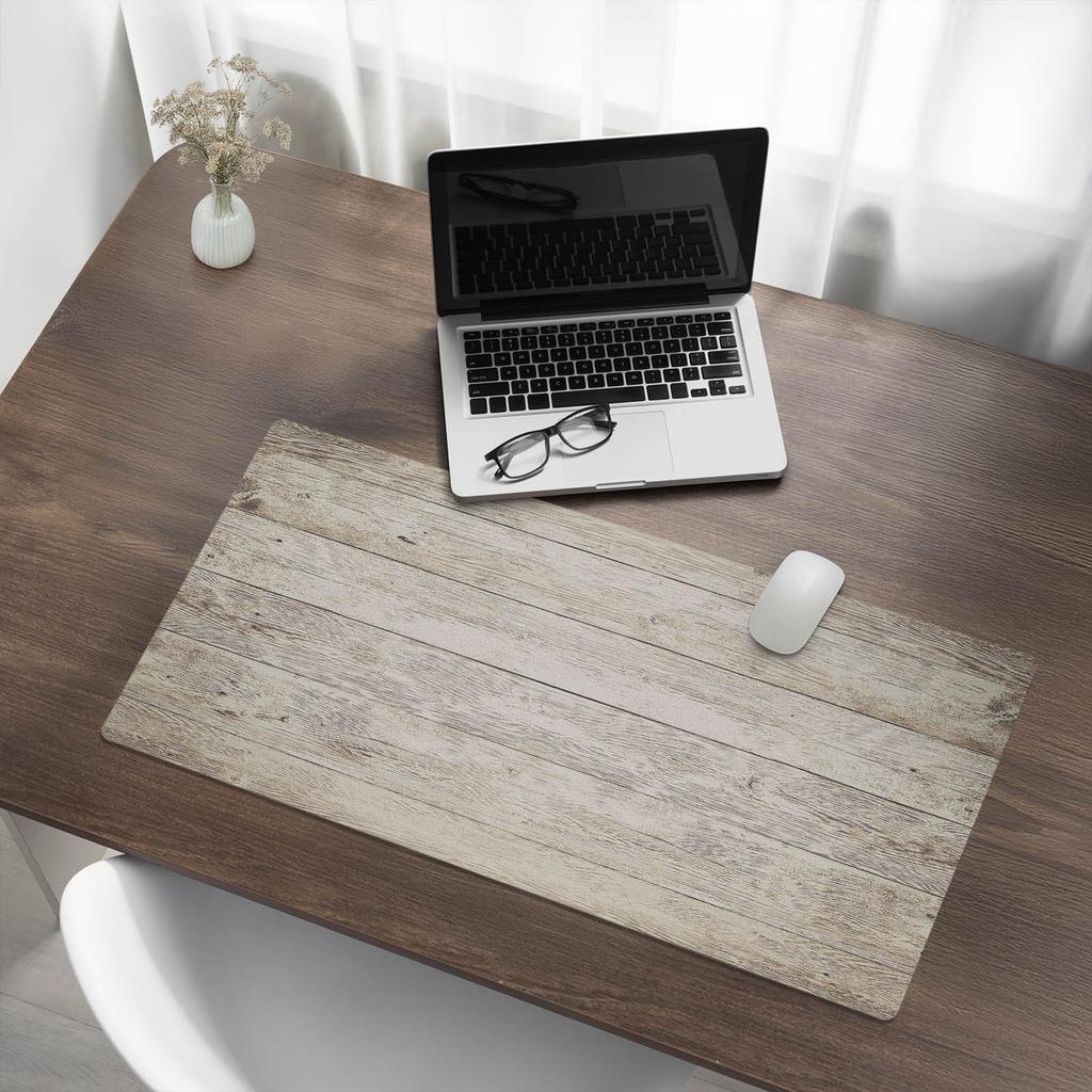 Anti-slip Mouse and Keyboard Mat, Wooden Texture, 90x45 cm
