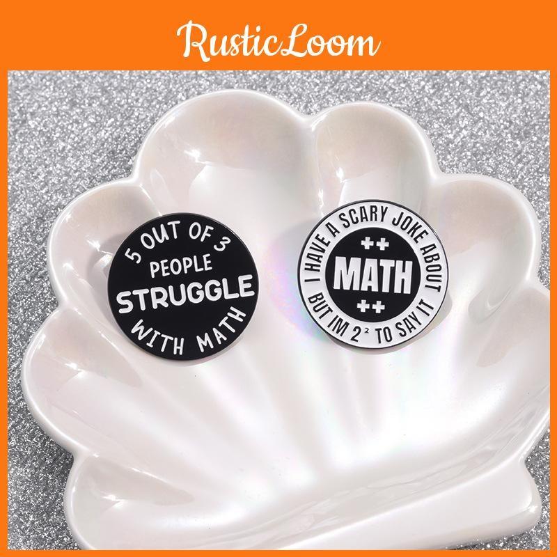 Academic Math Creative Series Cartoon Brooches Unique Metal Pins For Gifts Students