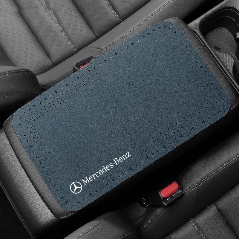 GLC GLB Car Armrest Mat Center Console Arm Rest Protection Cushion Auto Armrests For Mercedes Benz B/C/E/S Class A Class C200L