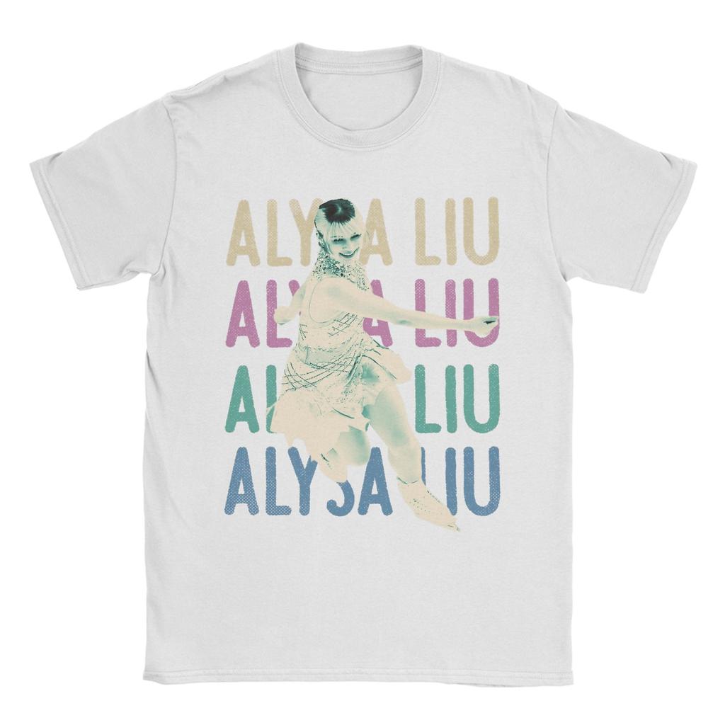 Cool Alysa Liu Figure Skating TShirt Unisex Round Neck 100 Cotton T Shirt Short Sleeve Tee Shirt Graphic Printed Clothing