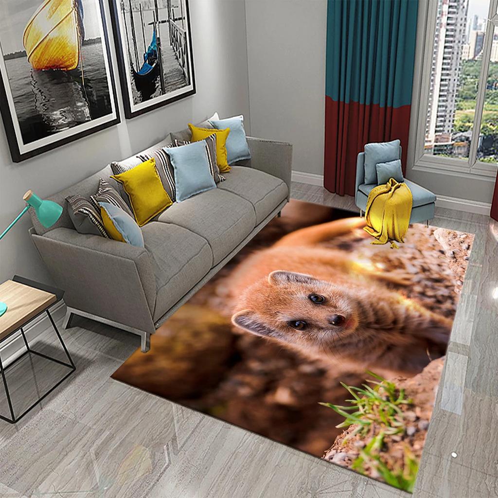 Hummingbird Flowers Rugs for Living Room Lovely Wild Animal Carpet Soft Floor Mat Wildlife Rugs for Bedroom Decorative Area Mats