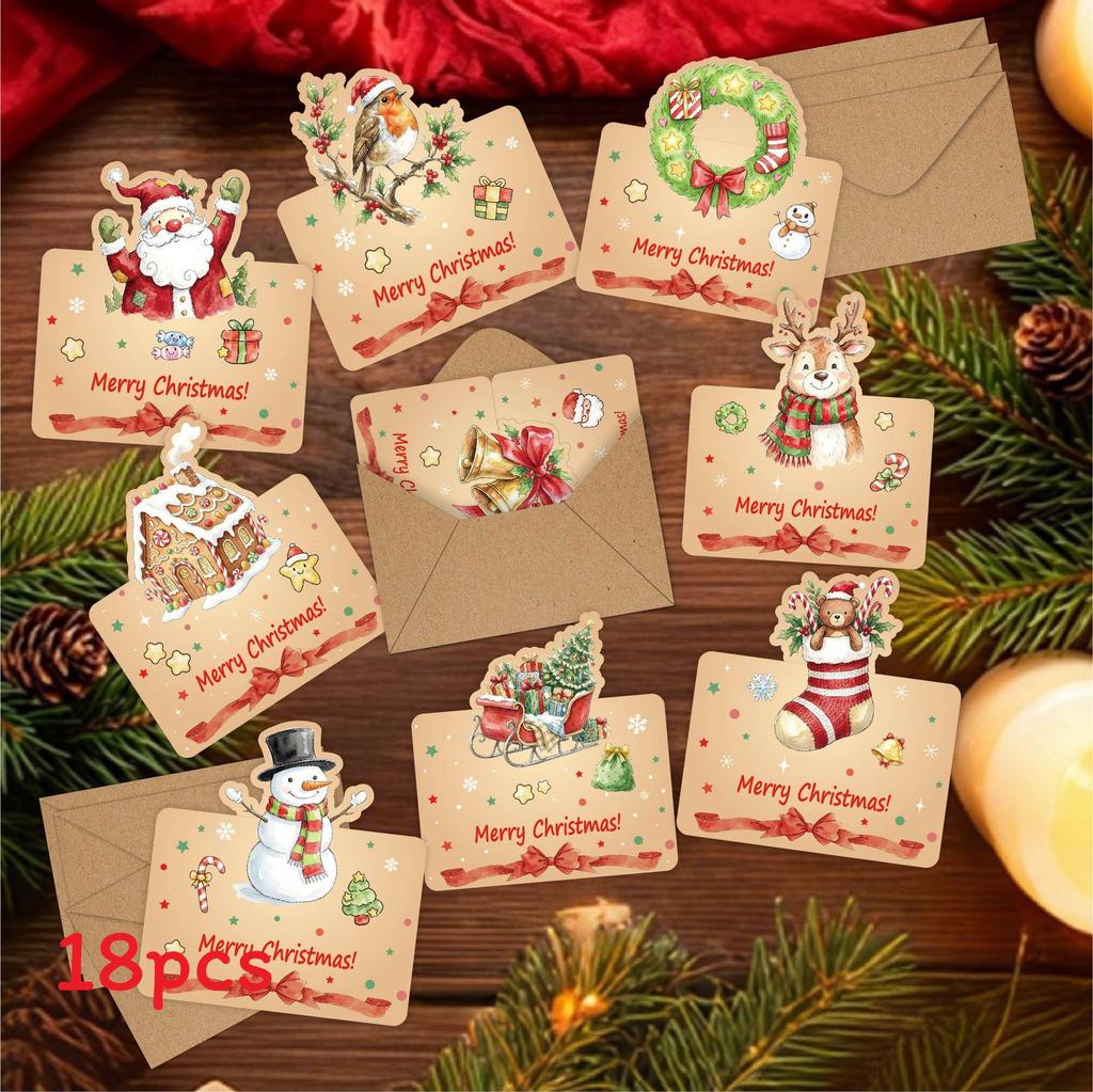 Christmas Holiday 3d Greeting Card Set With Foil Stamping For Festive Gift Exchange