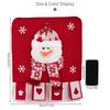 Christmas Chair Cover 3D Decorative Figurine Seat Back Protector for Home/Restaurant/Party