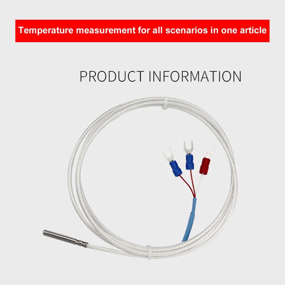 3 Wire Thermistor Probe Stainless Steel K Type Thermocouple Temperature Sensor Probe Measurement