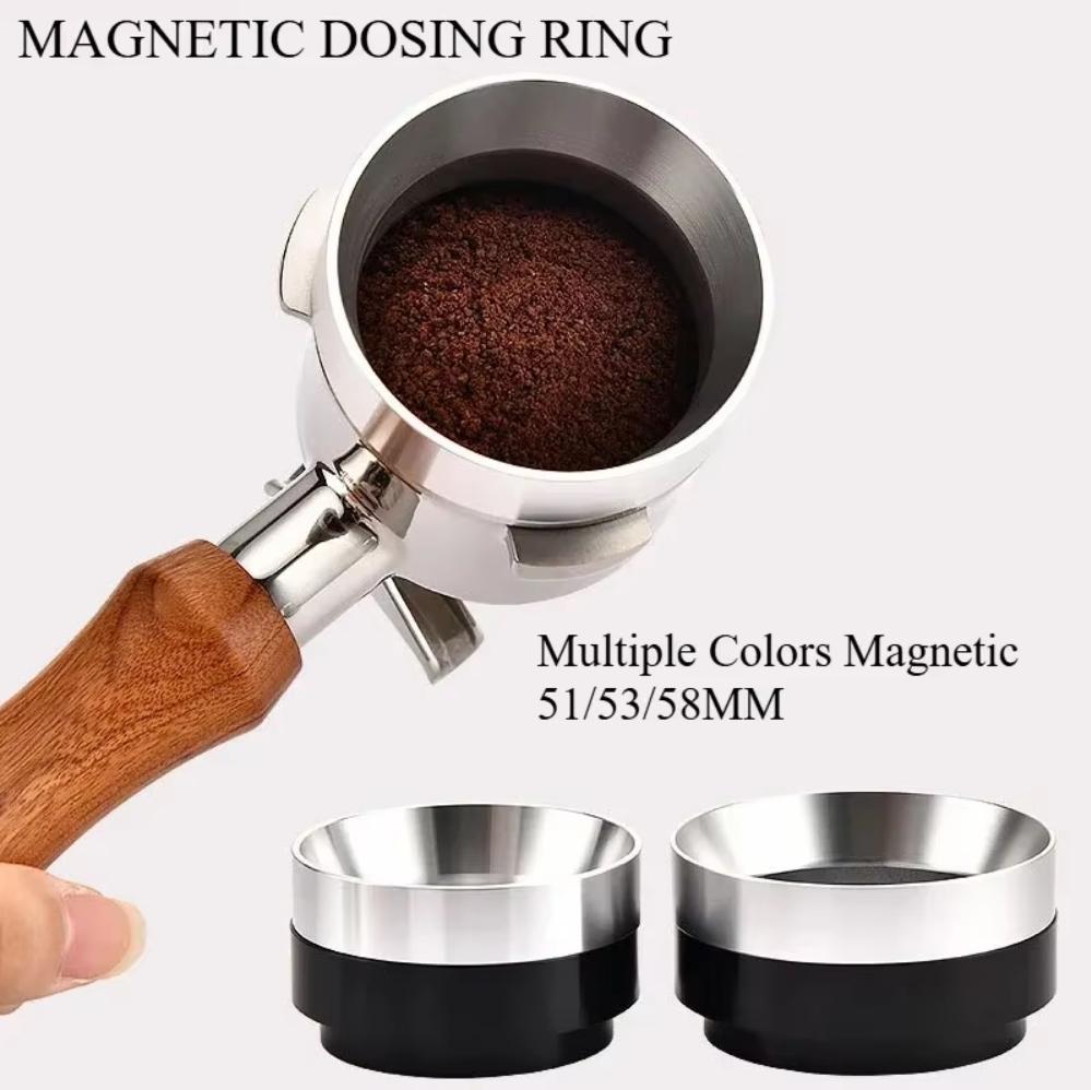 Espresso Coffee Dosing Ring 51mm 53mm 58mm Magnetic Dosing Funnel Super Magnetic PerfectFit Coffee Accessories