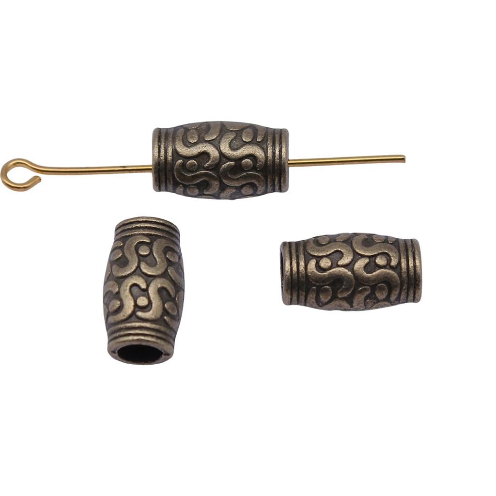 Tribal Pattern Tube Beads Charms Braided Spacer Beading For Jewelry Materials