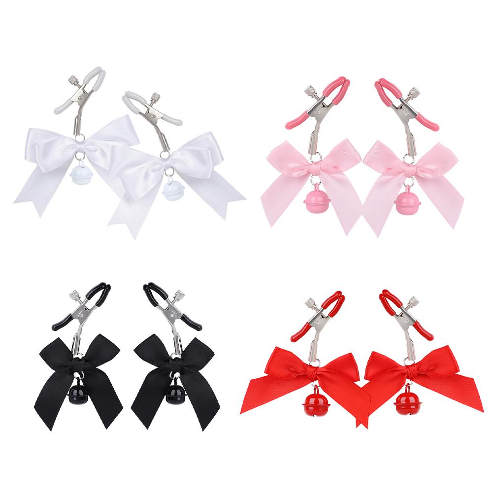 Black And Pink Woman Sexy Adjustable Nipple Clamp Breast SM Small Bell Adult Fetish Flirting Teasing Sex Toys For Couples