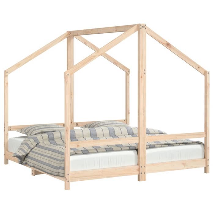 VidaXL Bed Frames for Children, Double Bed for Children, Indoor Bedroom House Bed, Modern, Brown 2x(80x160) Cm 3200595