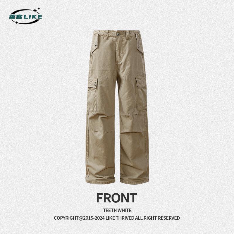 

Мужская одежда Four Seasons | Ретро Уличные Свободные Рабочие Брюки Мужские И Женские Дизайн Десантника Майяра Прямые Брюки Повседневные Брюки 2XL хаки