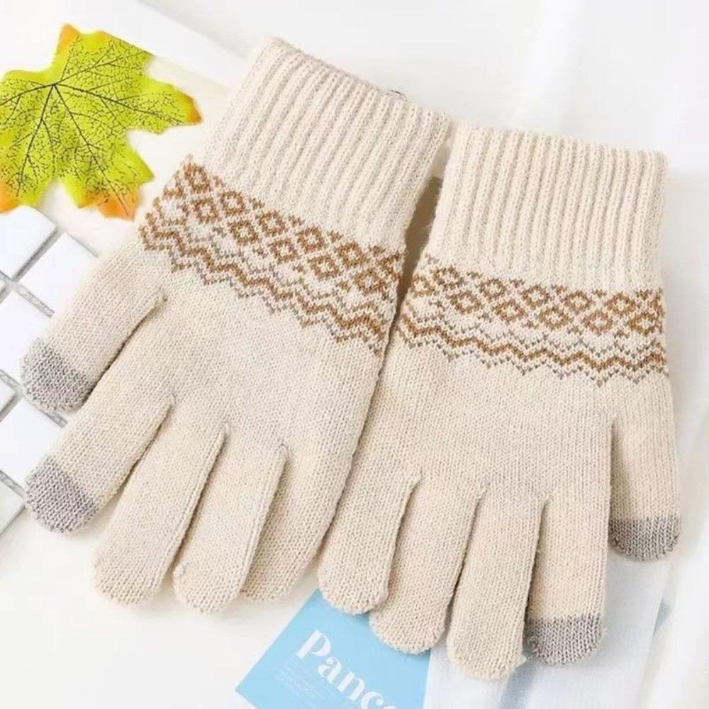 Warm Touch Screen Gloves Thickened Wool Gloves Fashion Cycling Gloves  for Men Women