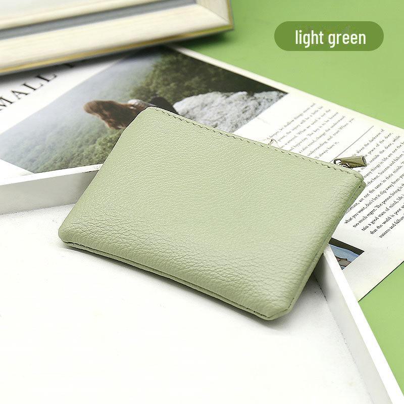 Женский универсальный мини-кошелек с узором личи и держатель для ключей и монет светло-зеленый 634₽