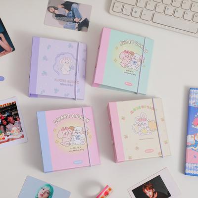 Kawaii Ins Cake Rabbit 1/2/3 Zoll Kpop Fotokarten Sammelbuch Fotokarten Mini Binder Album Briefpapier