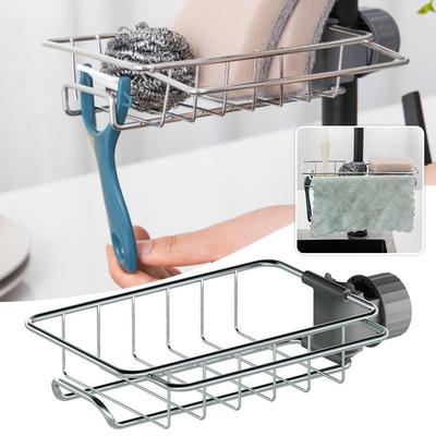 Sponge Holder Over Faucet Kitchen Sink Caddy Organiser Adjustables Stainless Steel Sponge Holder for Kitchen Sink