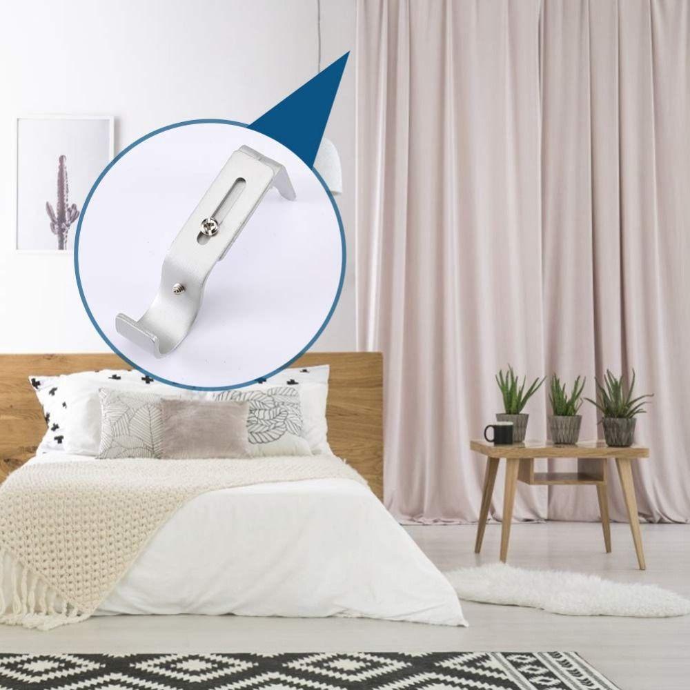 Metal Construction Curtain Rod Bracket Universal Roman Pole Bracket Curtain Rod Hook Bedroom Use